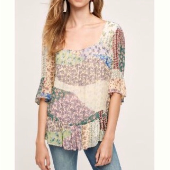 Patchwork Peasant Top
